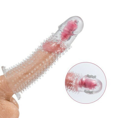Penis Extender Cap Vibrators Sleeve Enlargement Condoms with Spikes - Lusty Age