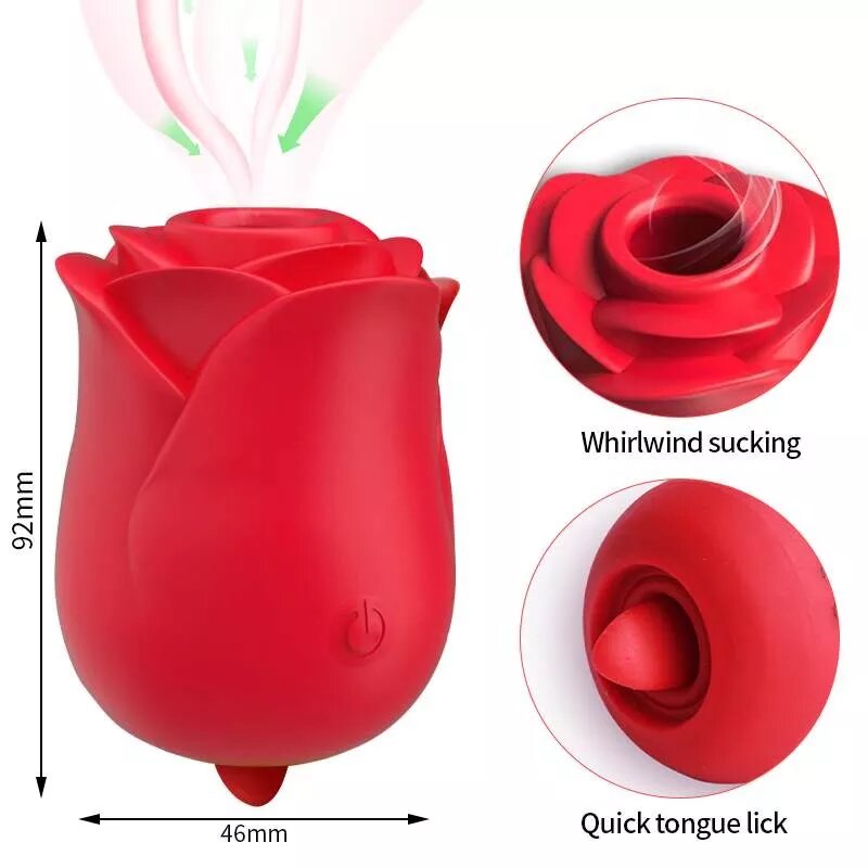 Rose Toy with Tounge Vibrator Clit Stimulator - Lusty Age