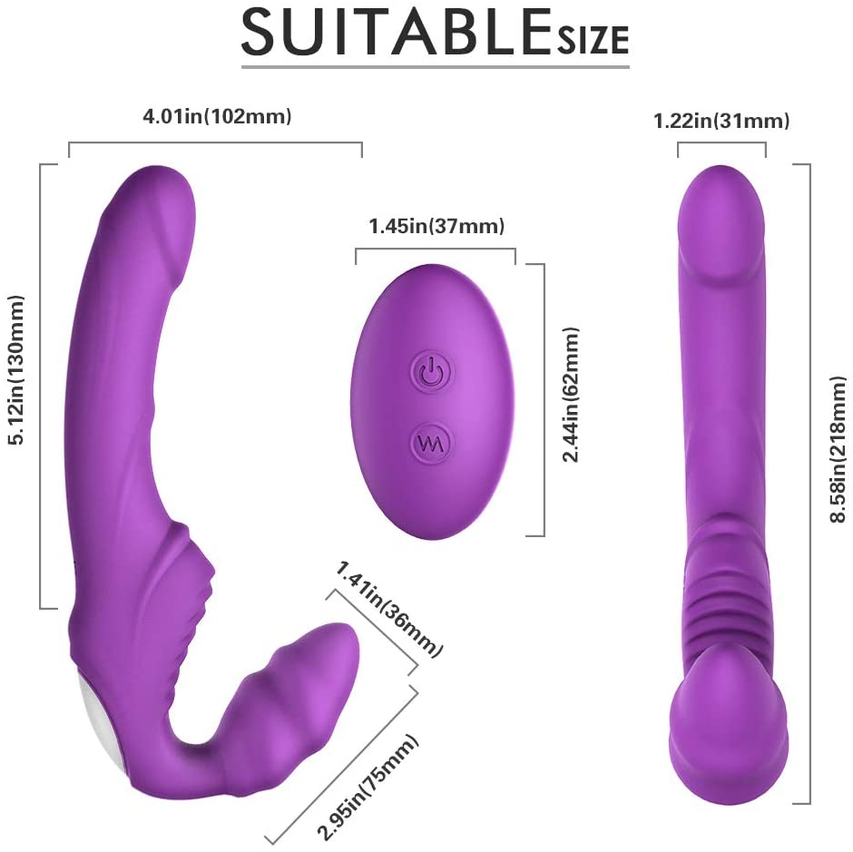 Double Head G-Spot Stimulate Clitoris Realistic Dildo Lesbian Vibrator - Lusty Age