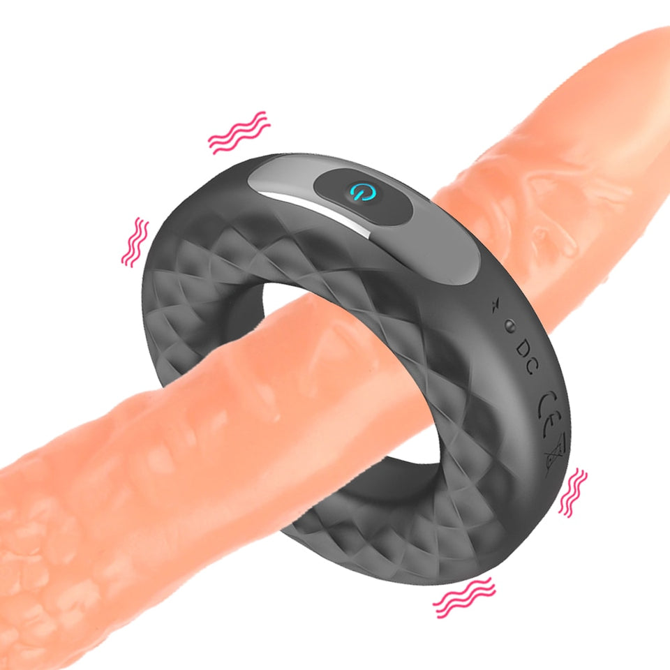 Men Cock Ring Vibrator - Lusty Age