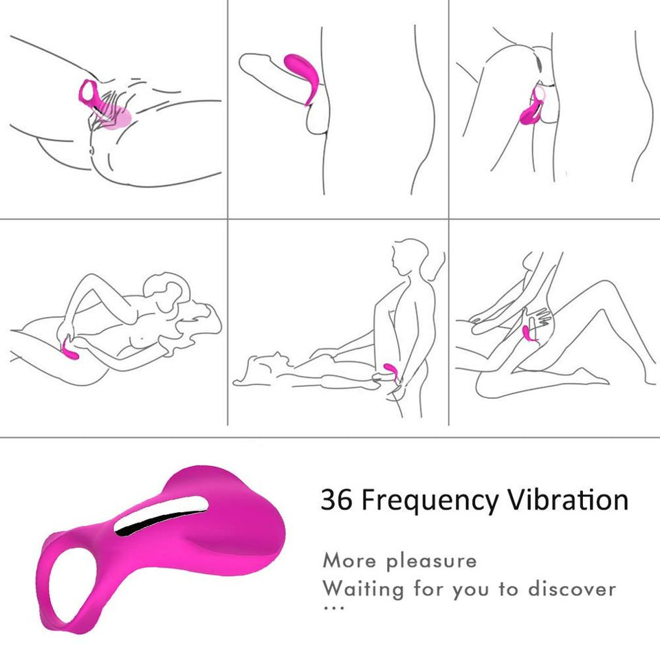 Penis Vibration Ring Cock Powerful Vibrator Clitoris Stimulator Prostate Vibrator - Lusty Age