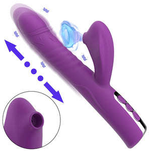 Thrusting Rabbit Vibrator Suction Vibrator for Women - Lusty Age