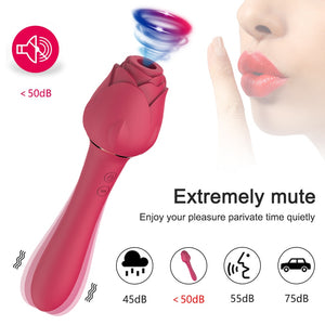 Powerful Rose Vibrator For Women Clitoris Nipple Clit Sucker - Lusty Age
