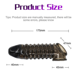 Silicone Reusable Penis Sleeve - Lusty Age