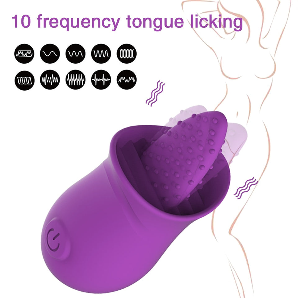 Soft Tongue G spot Clitoral Licking Vibrator  And Nipple Female Masturbator - Lusty Age