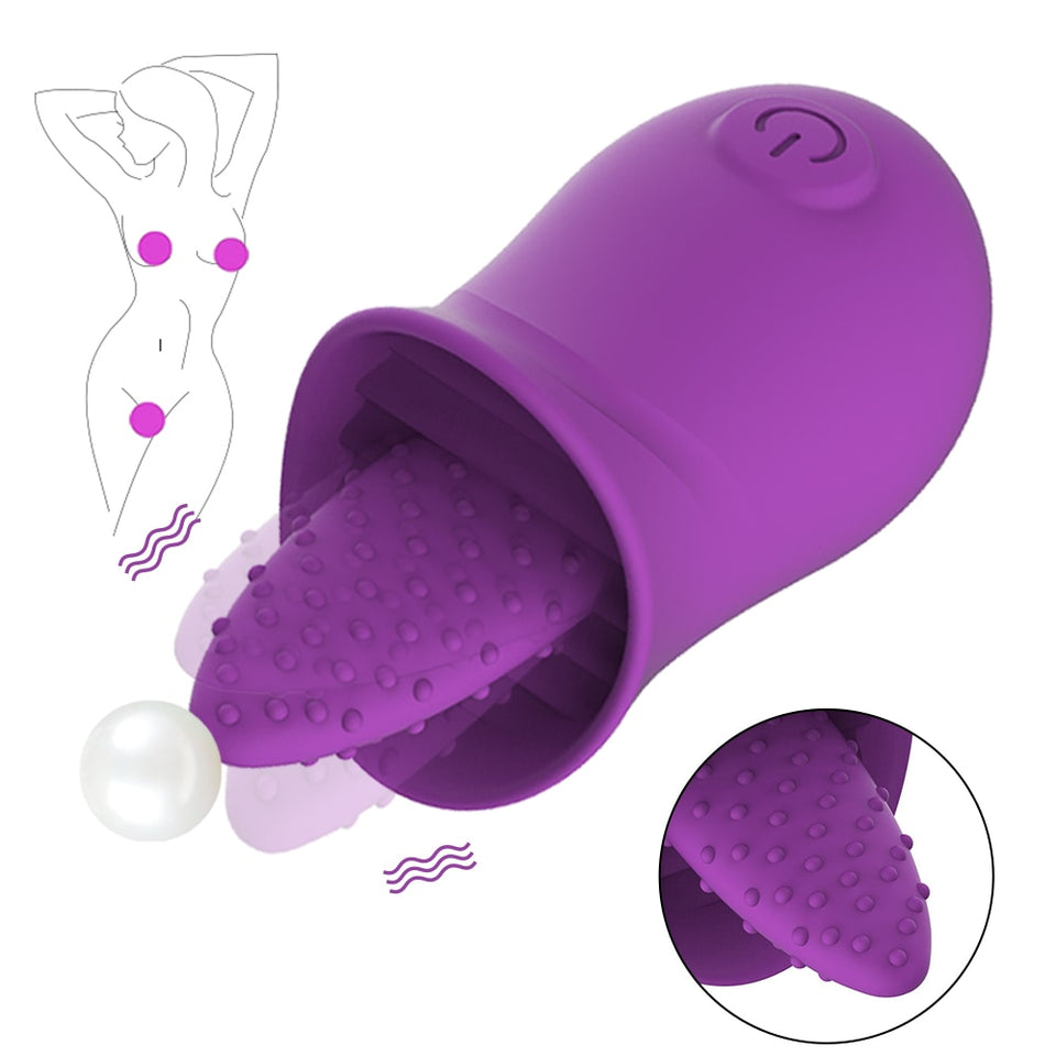 Clitoral Tongue Vibrator with 10 Strong Vibration Modes - Lusty Age