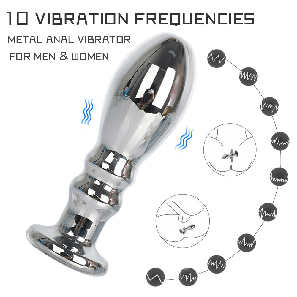 Stainless Steel Butt Plug Anal Vibrator And Prostate Massager - Lusty Age