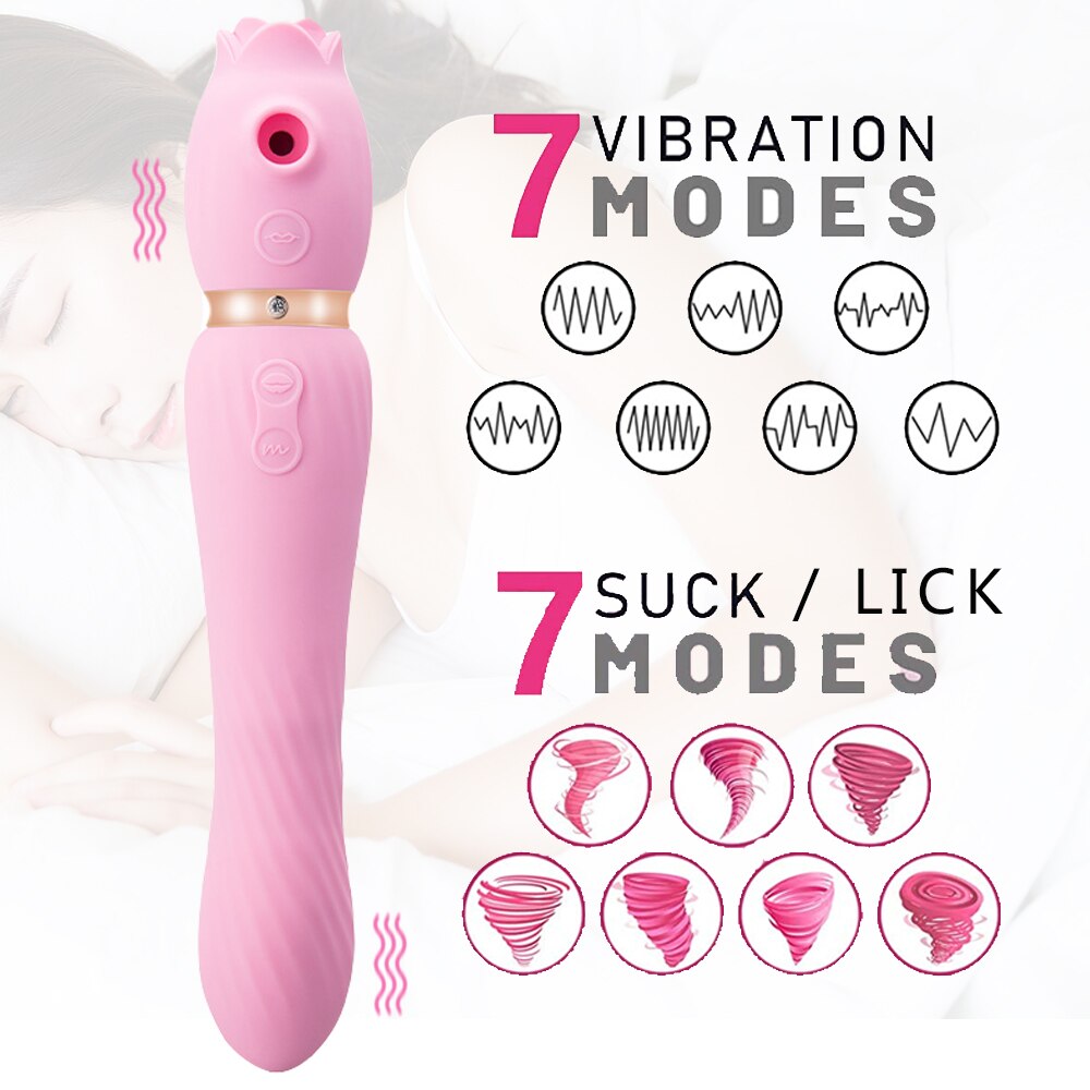 Clitoral Sucking Vibrator Tongue licking Wand Vibrator - Lusty Age