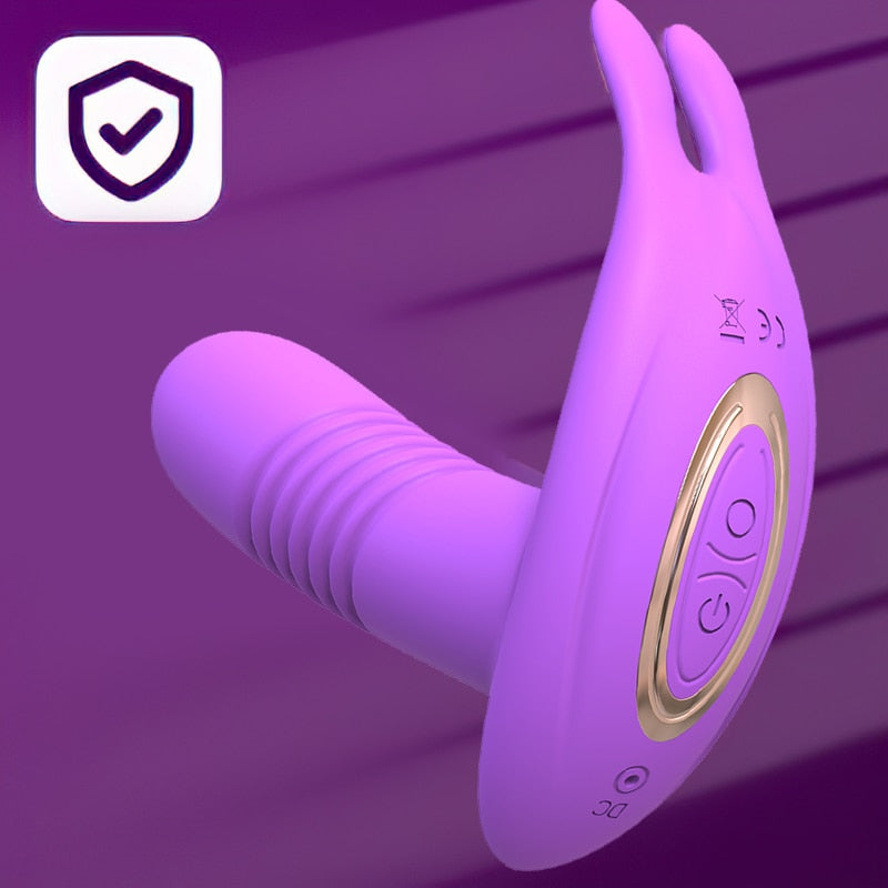Wearable Dildo Telescopic Rotating Vagina Vibrator - Lusty Age