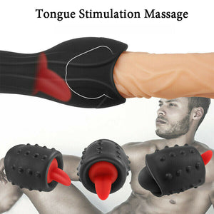6 Modes Tongue Licking Glans Massager Men Masturbator - Lusty Age