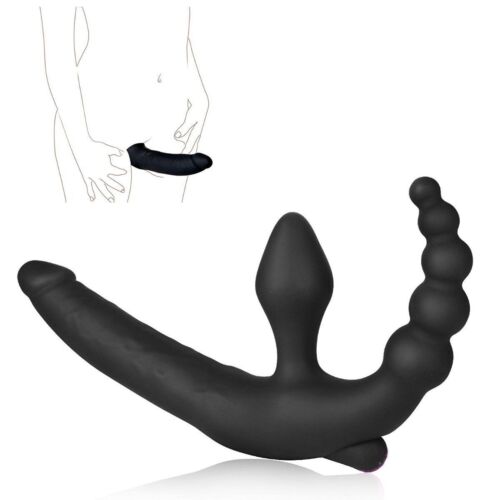 10 modes Anal Plug Prostate Massager And Vibrating Strap on Dildo